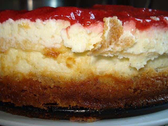 Cheesecake med jordbærtopping